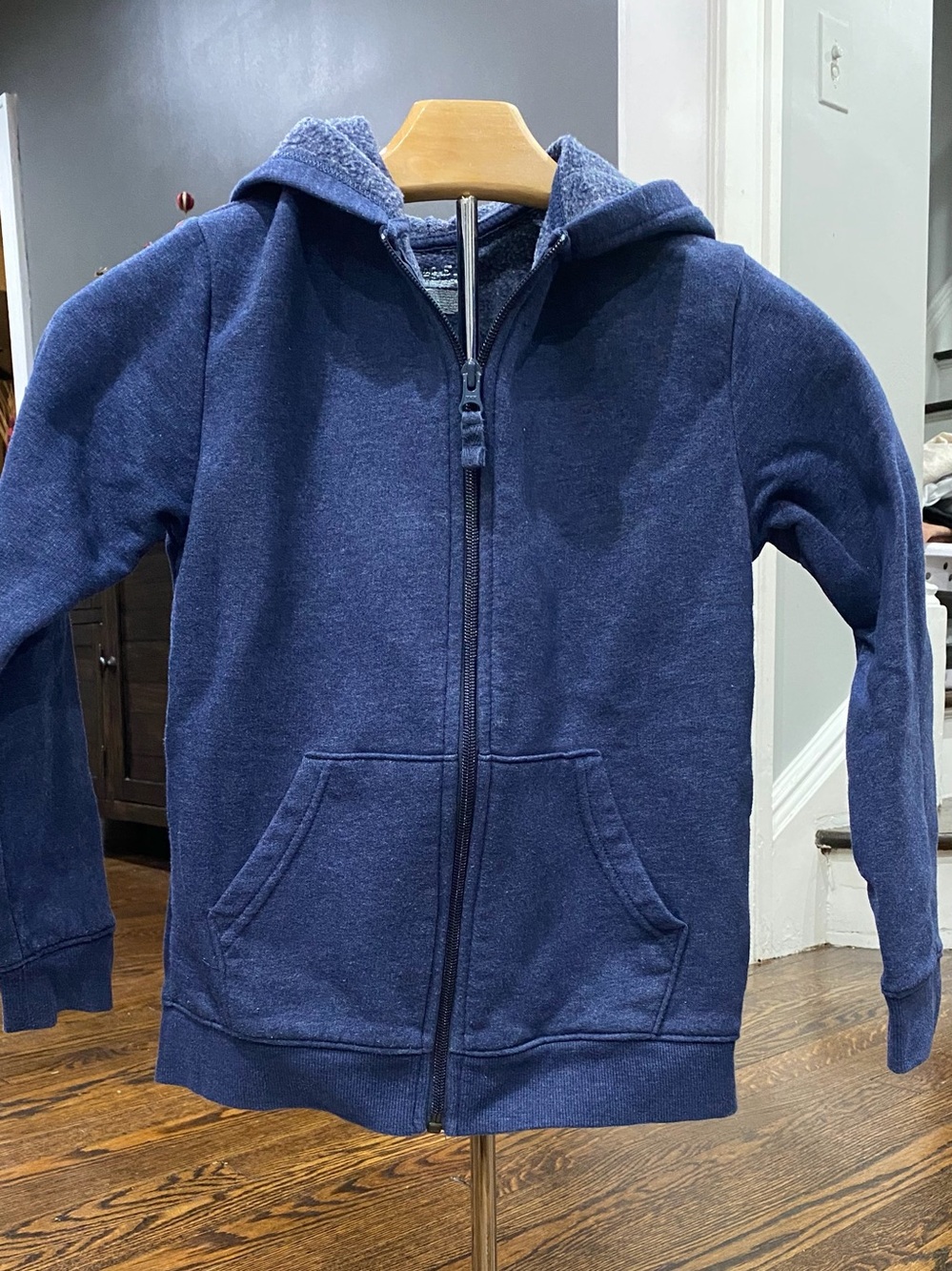 Cat & Jack Navy Zip-Up Hooded Sweatshirt